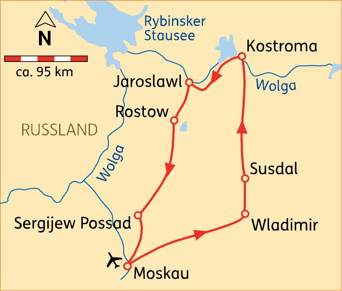 Russland：Höhepunkte entlang des Goldenen Rings